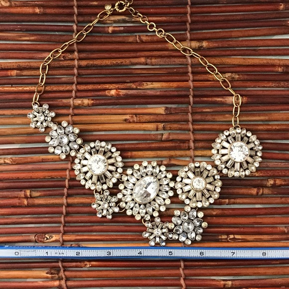 J. Crew Crystal Flower Lattice Necklace - Picture 9 of 10